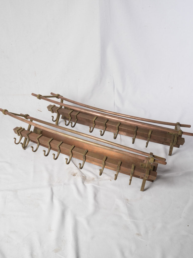 Chic brass utensil racks