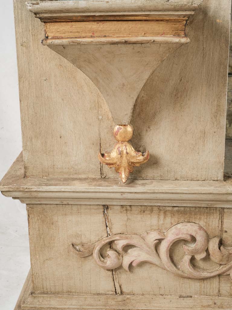 Blue patina church display piece