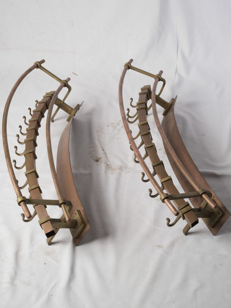 Authentic aged metal coat racks