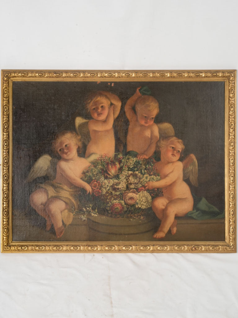Whimsical, charming 19th-century oil painting