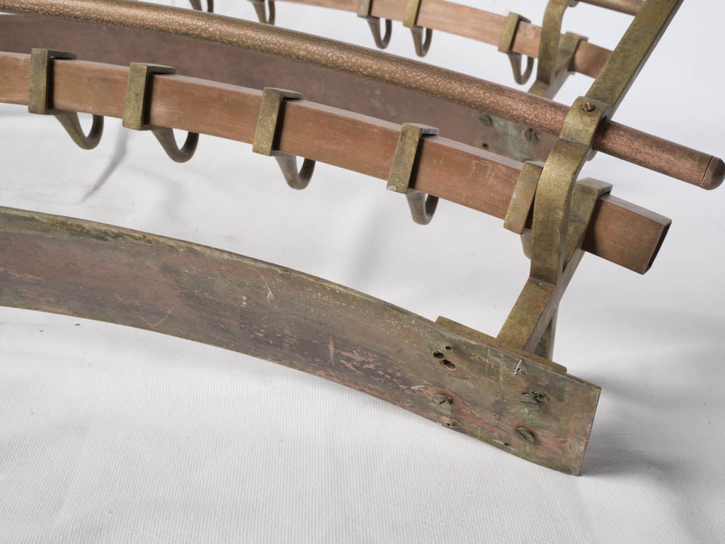 Brass vintage kitchen utensil racks