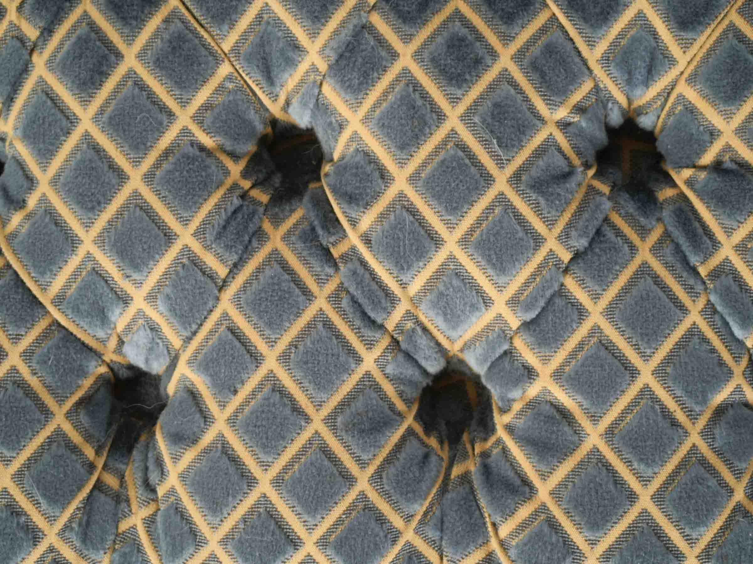 18th-Century Walnut Rococo Banquette w/ Modern Tufted Velvet Upholstery - 54¾"