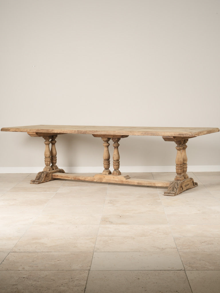 Antique carved oak monastery table