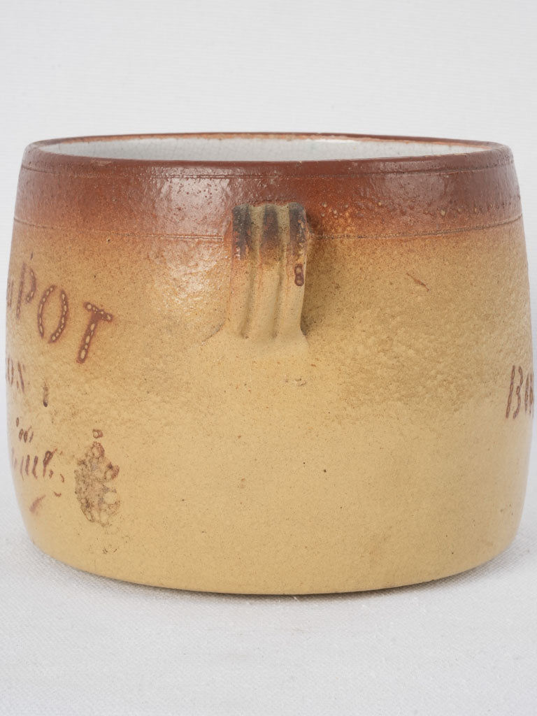 Charming ocher and yellow glazed pot