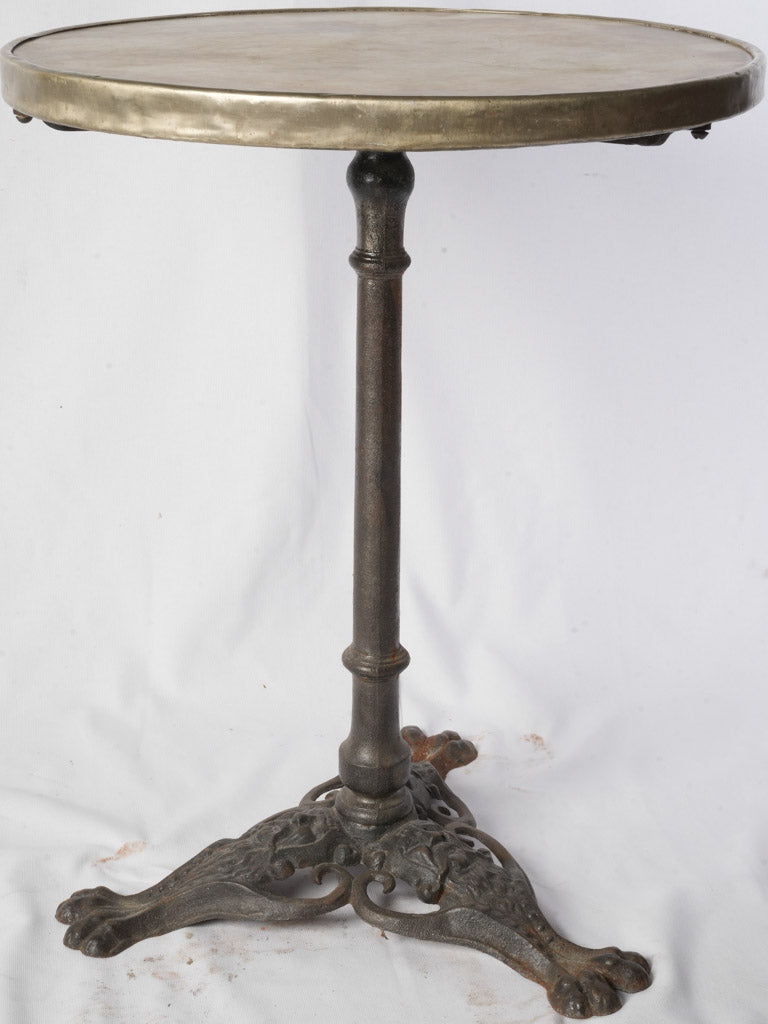 Richly patinated marble-top table