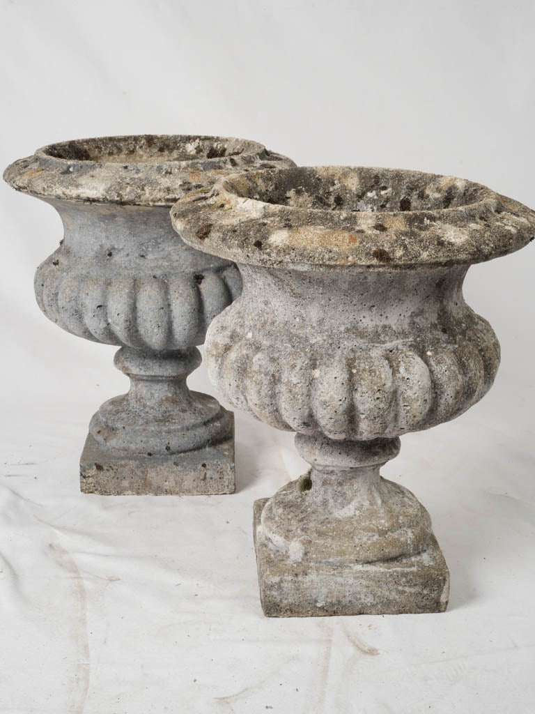 Classic European Lichen Patinated Planters