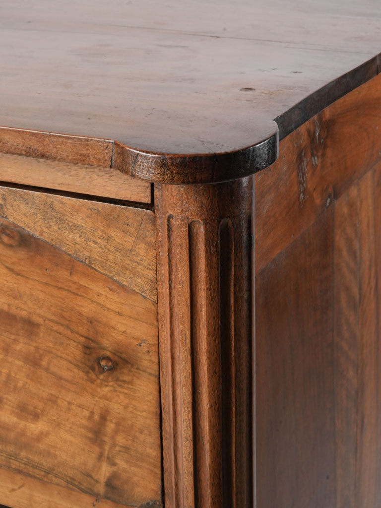 Harmoniously proportioned walnut commode
