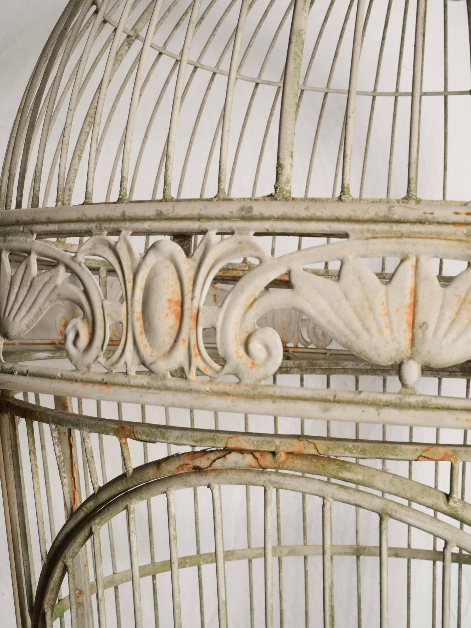 Pair of 20th-Century French Painted-Iron Tall Garden Aviaries - 100½"