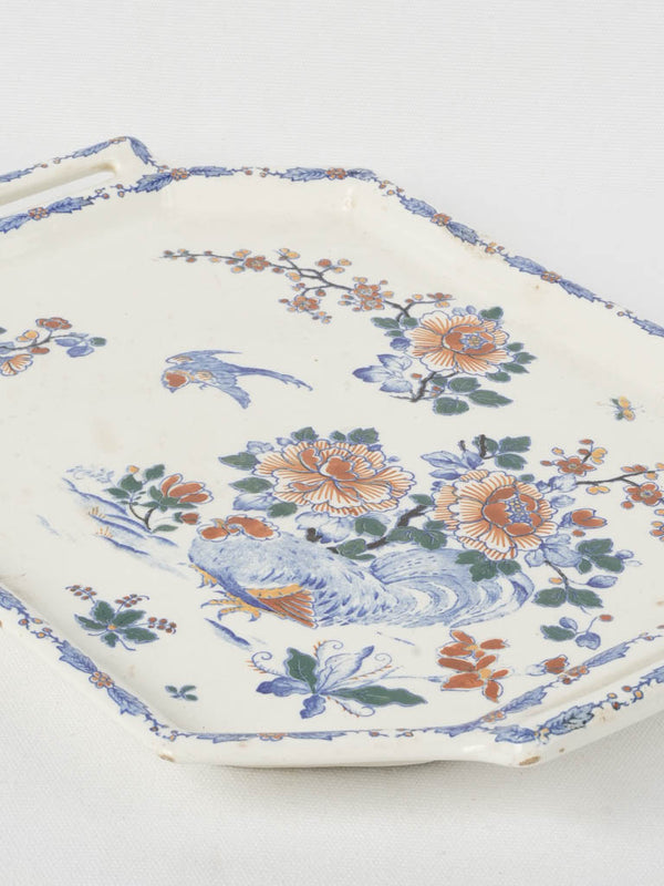 Vintage Gien ceramic serving tray