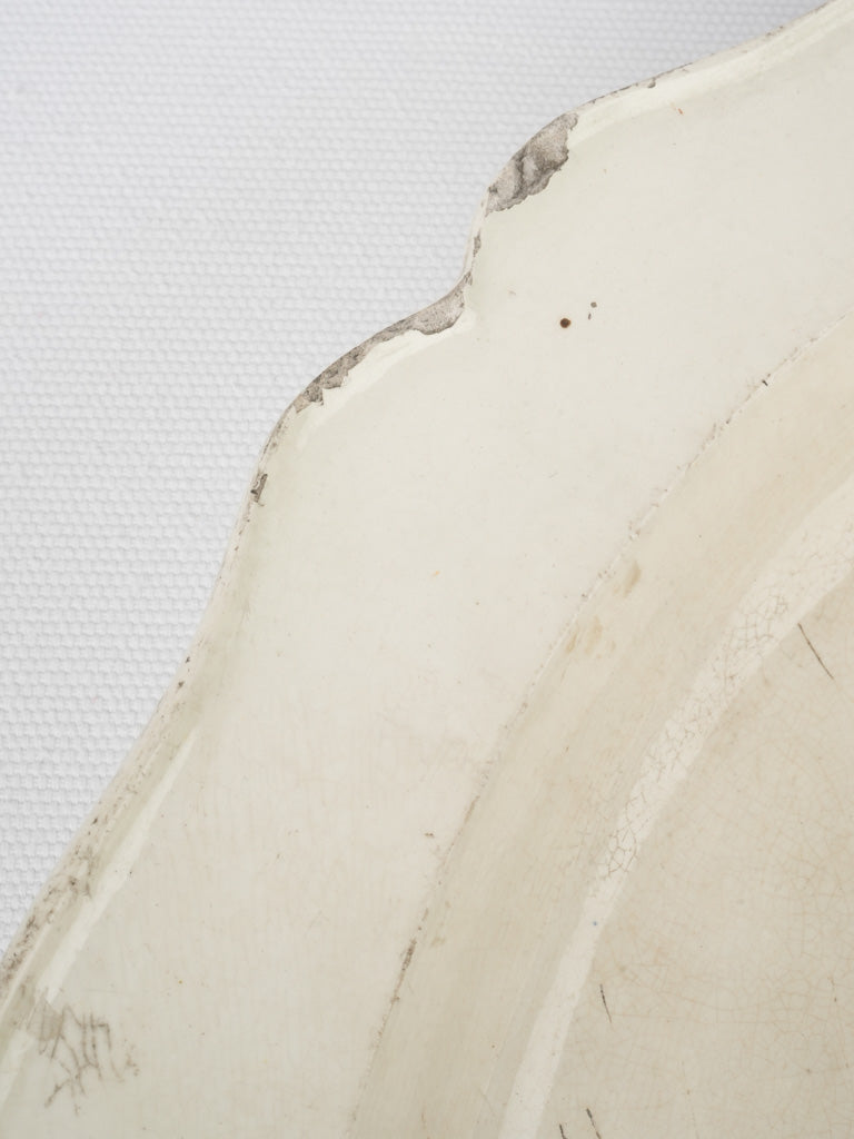 Vintage, rustic, earthenware serving platter