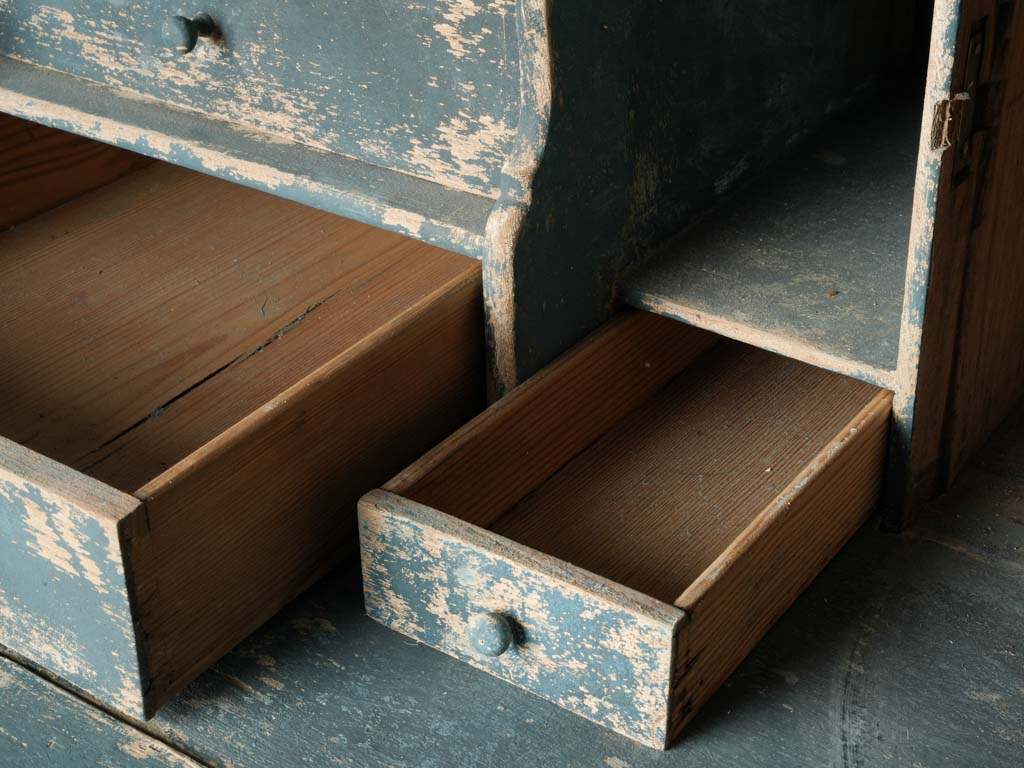 18th-Century Gustavian Serpentine Drop-Front Secrétaire in Pale Blue - 46¾"