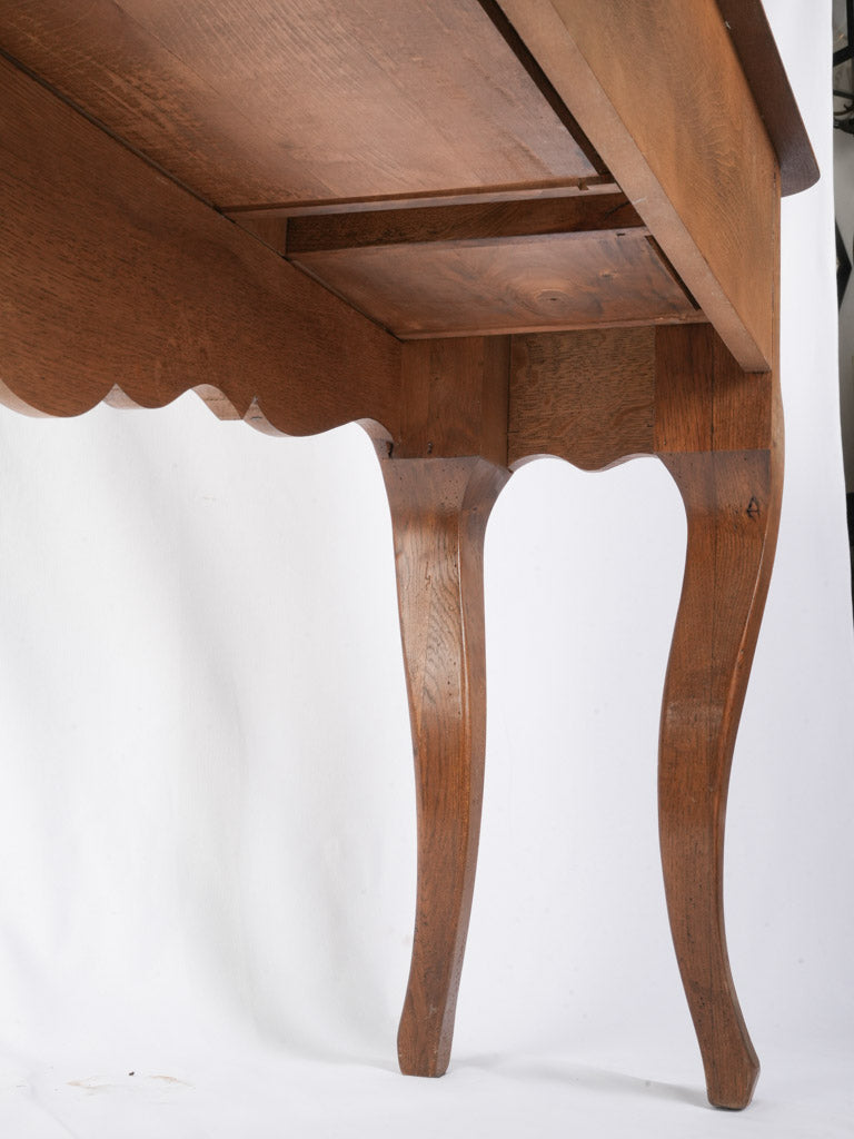 Character-filled, elegant oak console
