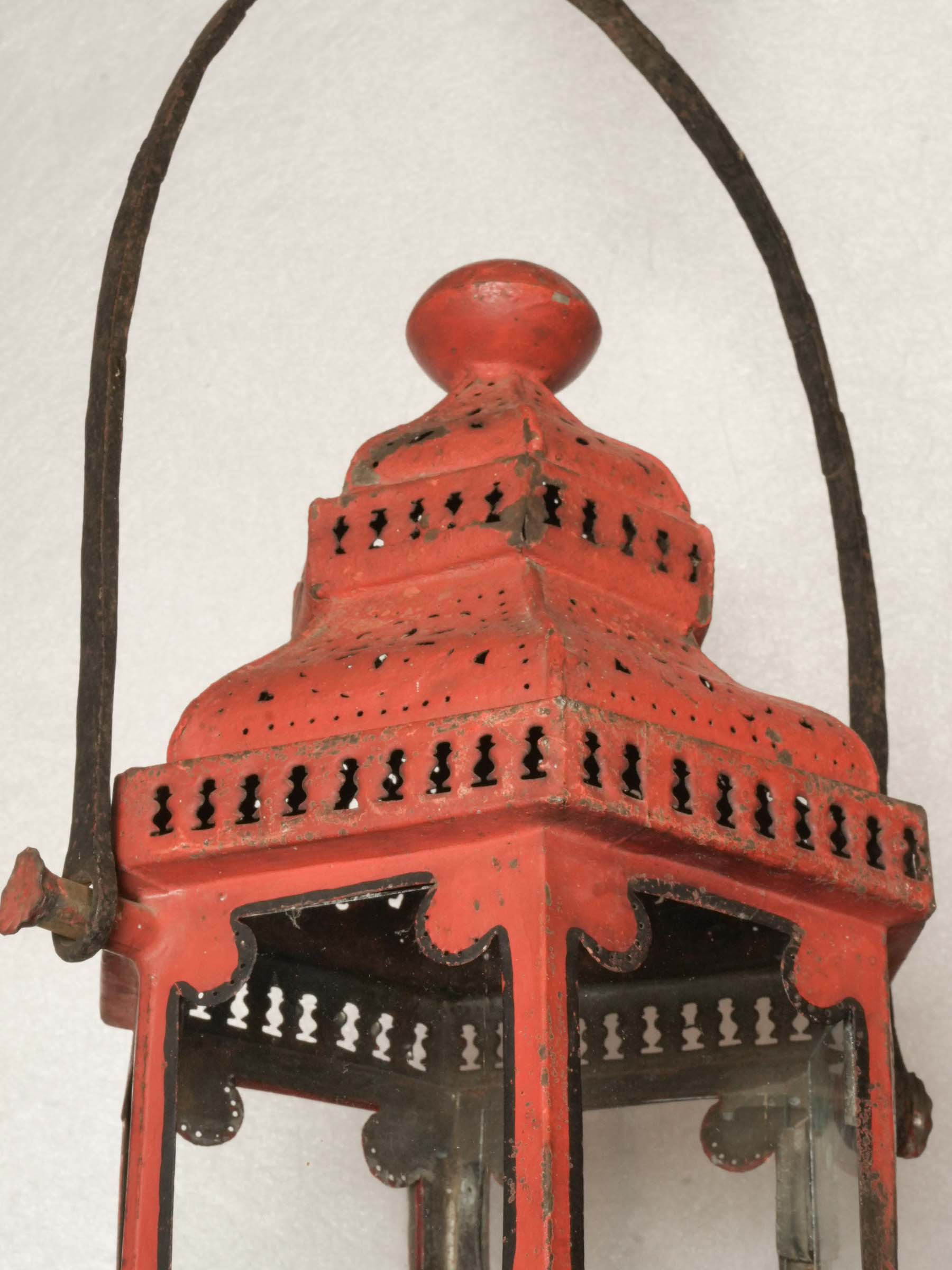 18th Century Painted Tole Processional Lantern - 37"