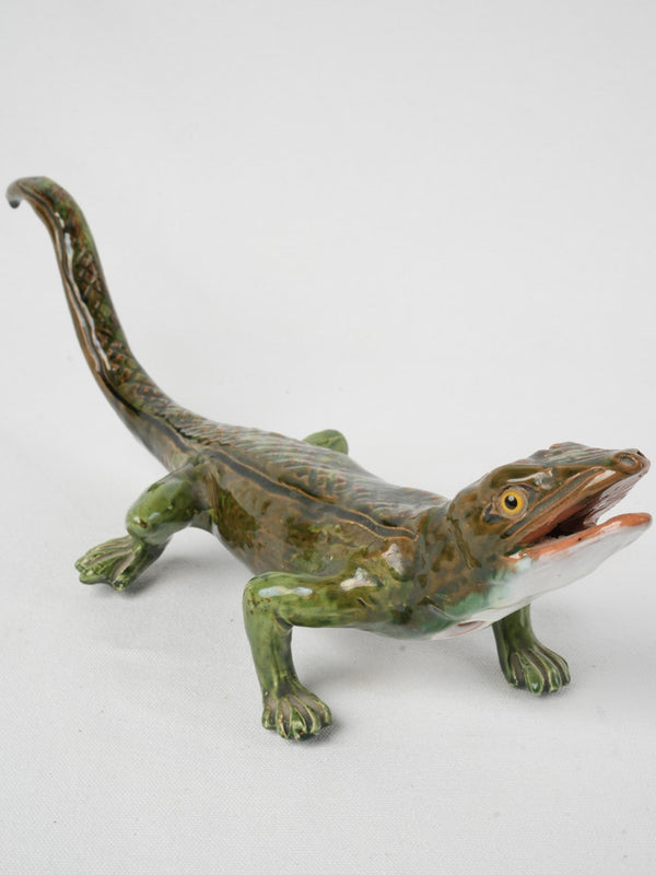 Vintage terracotta French lizard sculpture