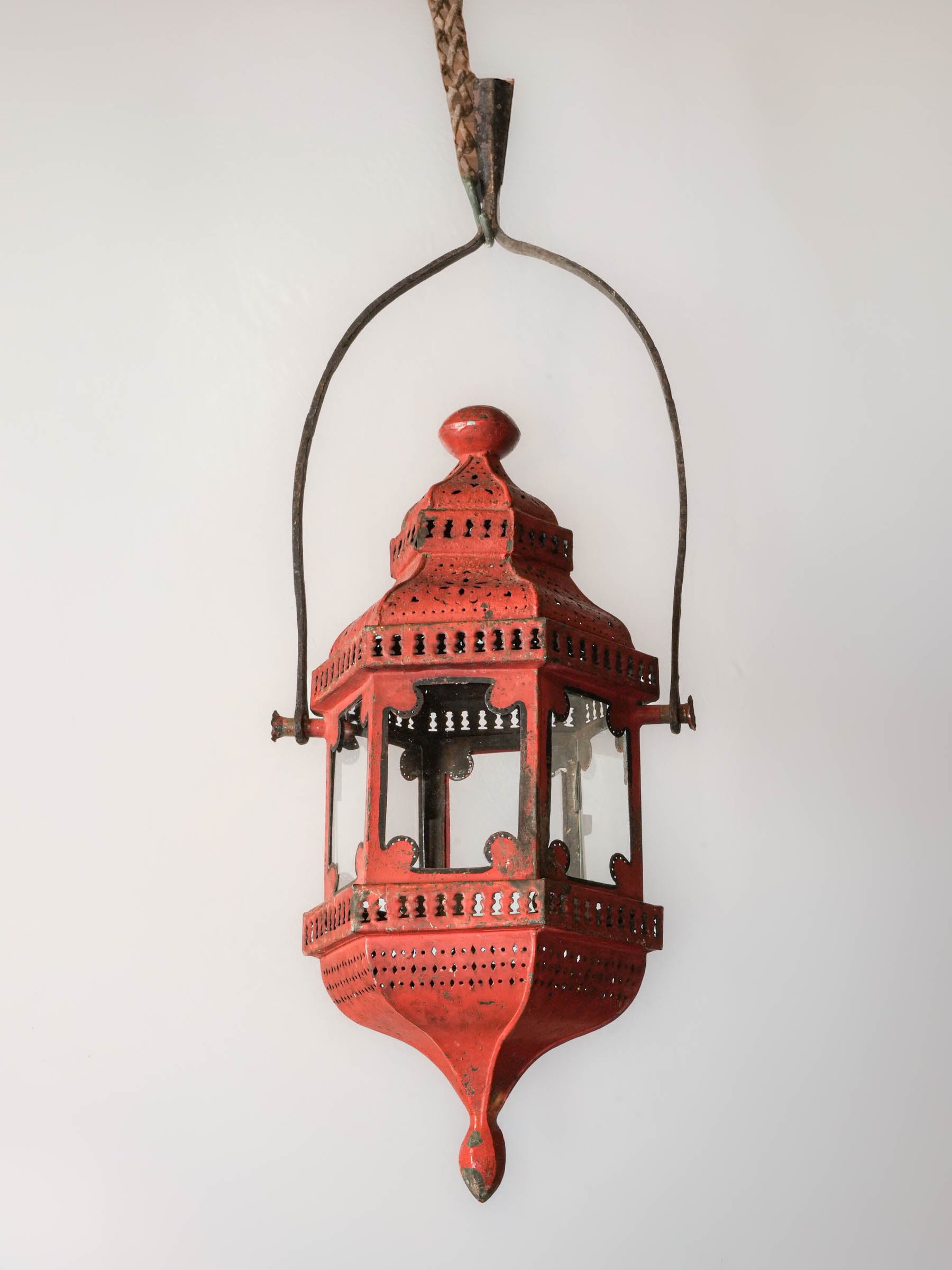 18th Century Painted Tole Processional Lantern - 37"