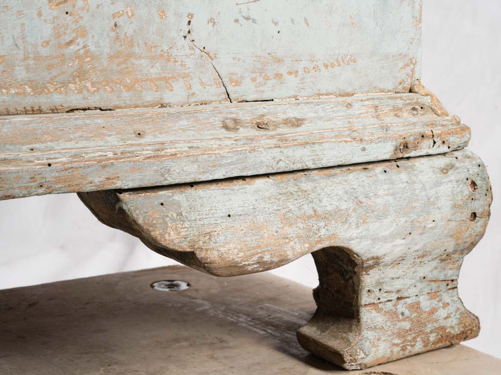 18th-Century Gustavian Serpentine Drop-Front Secrétaire in Pale Blue - 46¾"