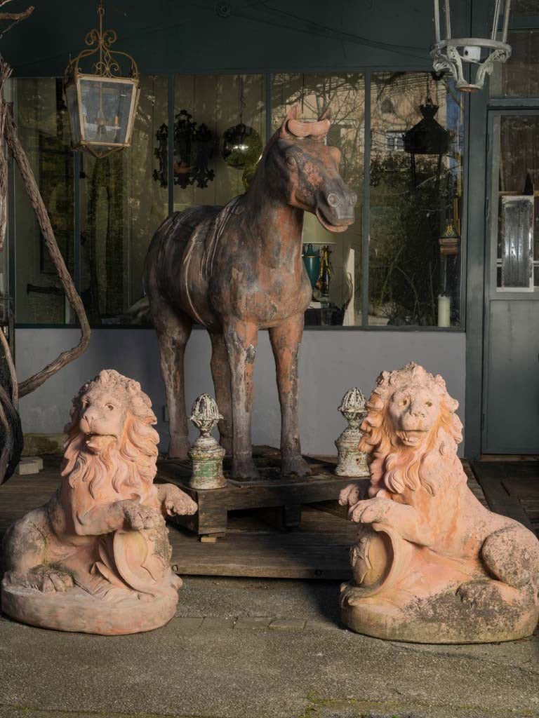 Classical French revival garden statues