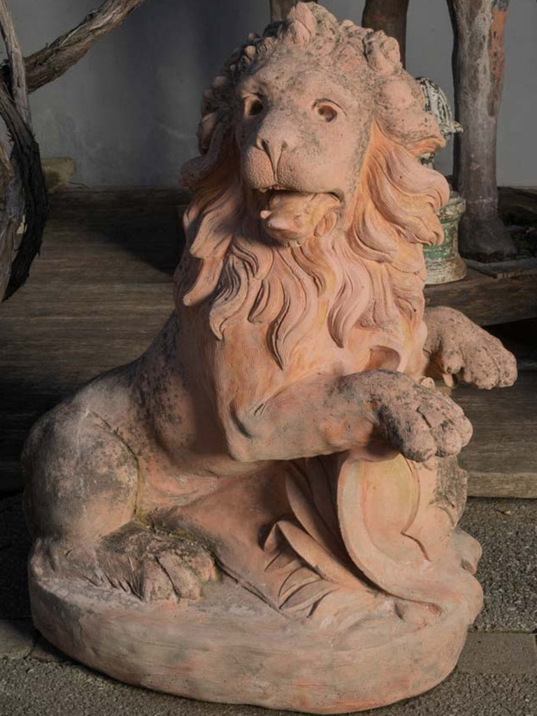 Weathered patina noble cement sculptures