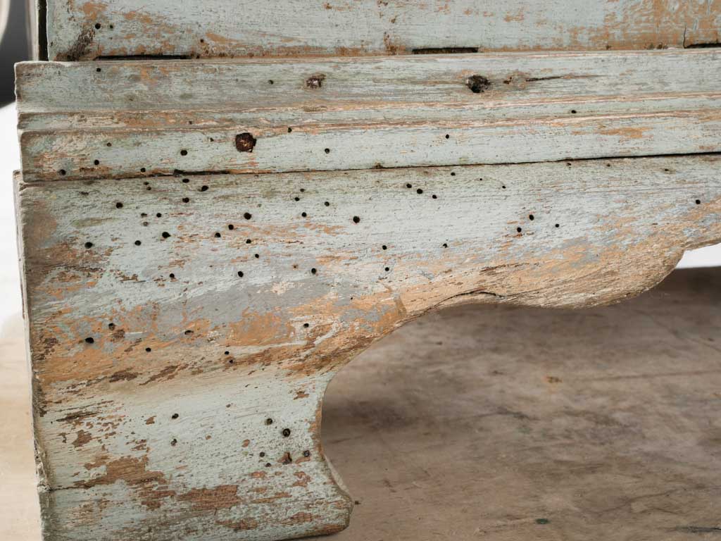18th-Century Gustavian Serpentine Drop-Front Secrétaire in Pale Blue - 46¾"