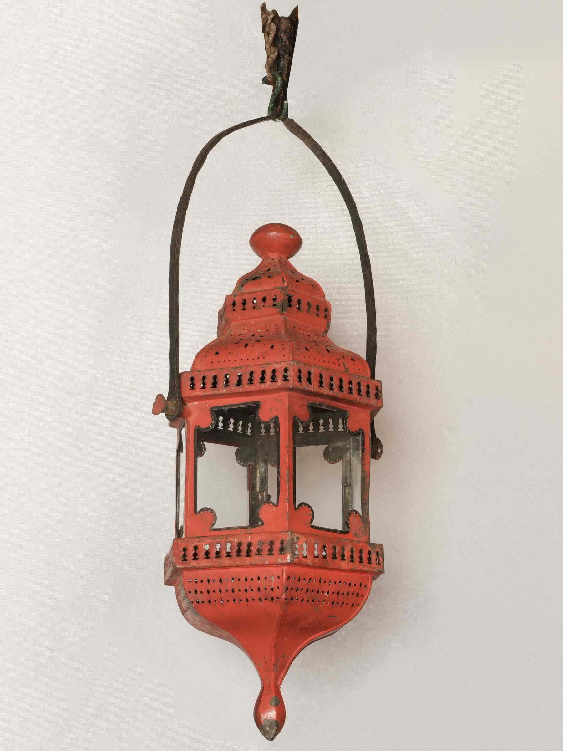 18th Century Painted Tole Processional Lantern - 37"