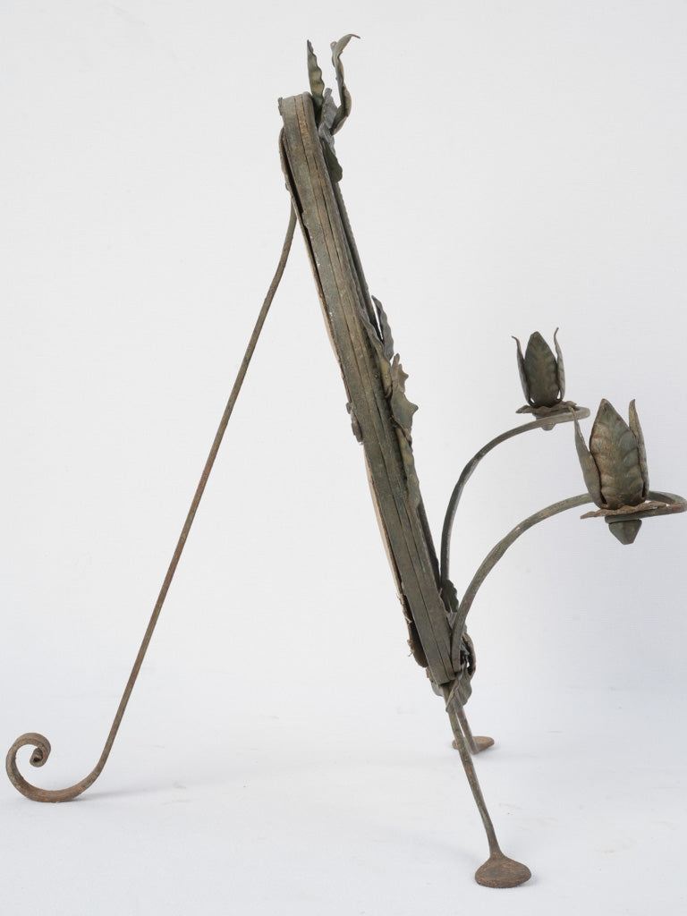 Decorative Metal Leaf Candle Holder Mirror