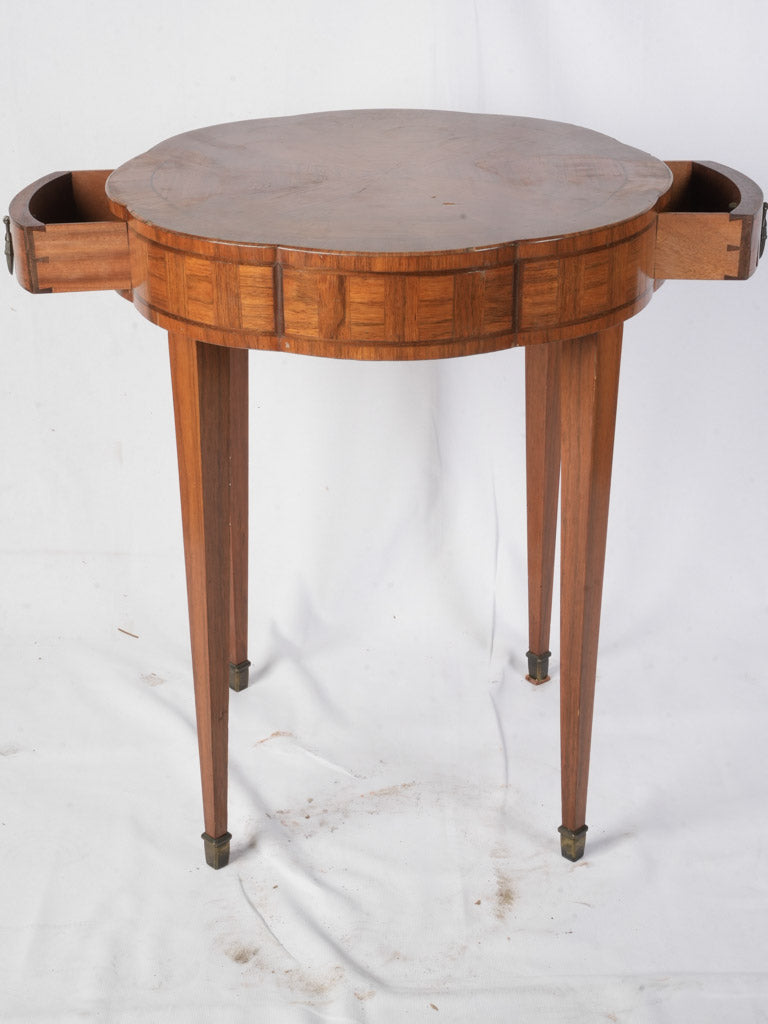 Warm fruitwood tone side table