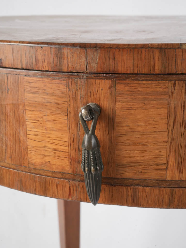 Brass sabot finished side table