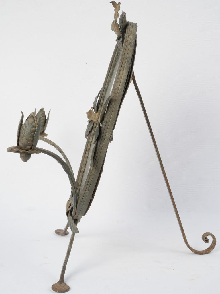 Aged Handcrafted Iron Vanity Mirror
