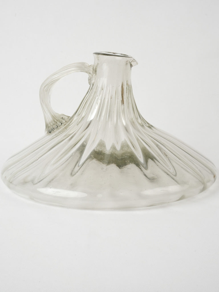 Whimsical blown glass decorative carafe