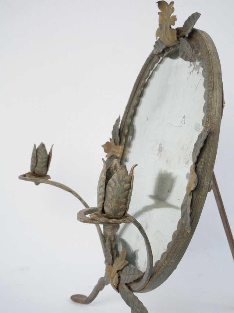 Weathered Wrought Iron Vanity Mirror