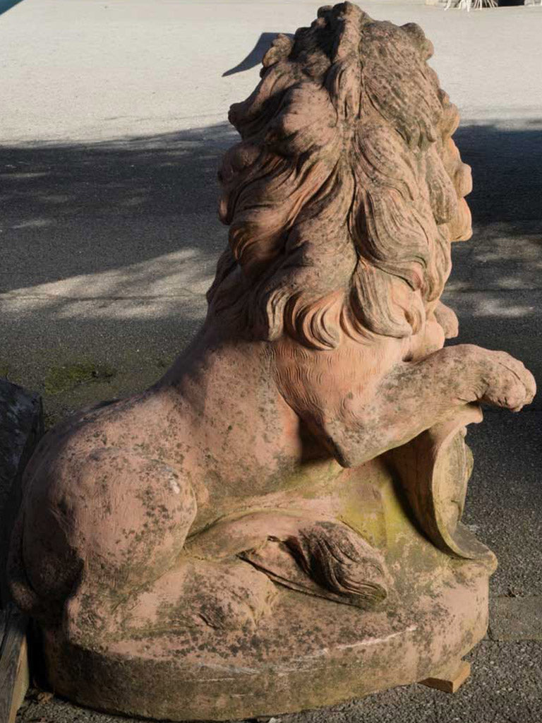 Historic terracotta-like finish garden pieces