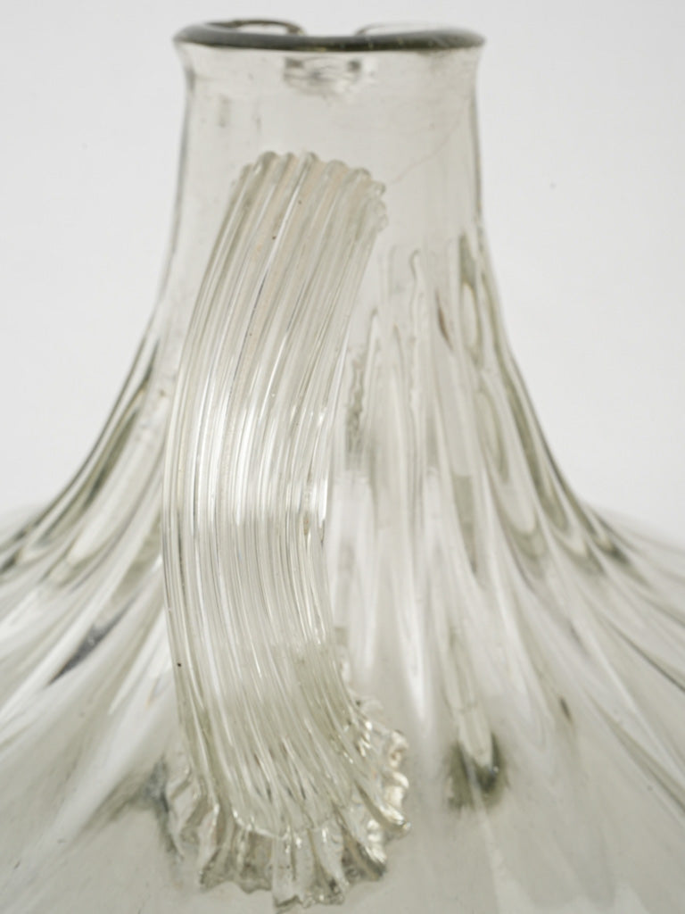 Provencal blown glass decorative carafe