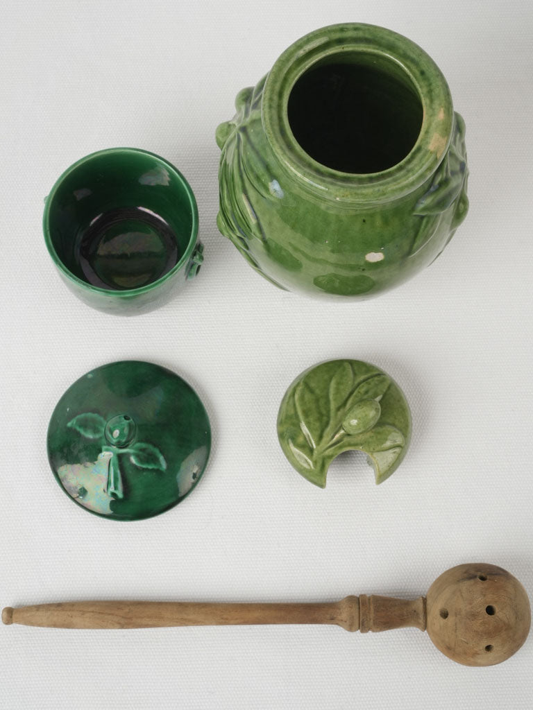 Elegant antique French olive storage