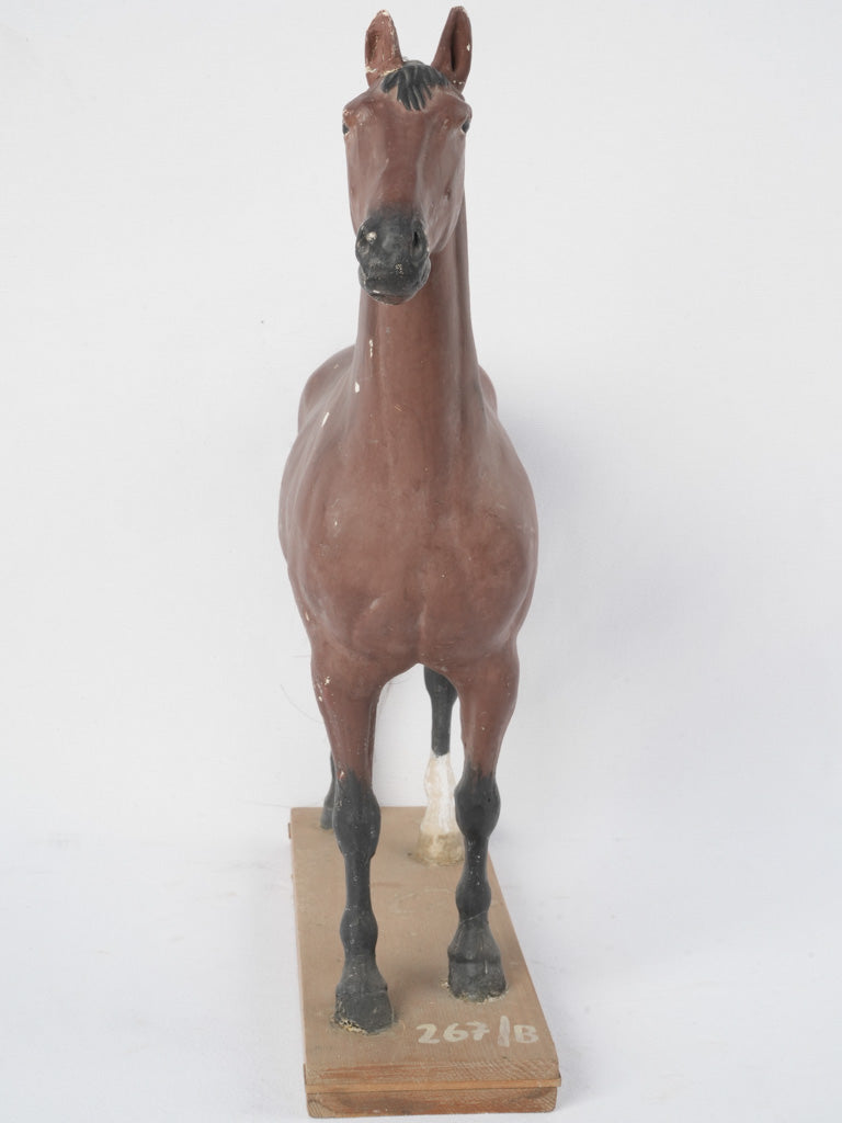 Antique black decorative horse statue