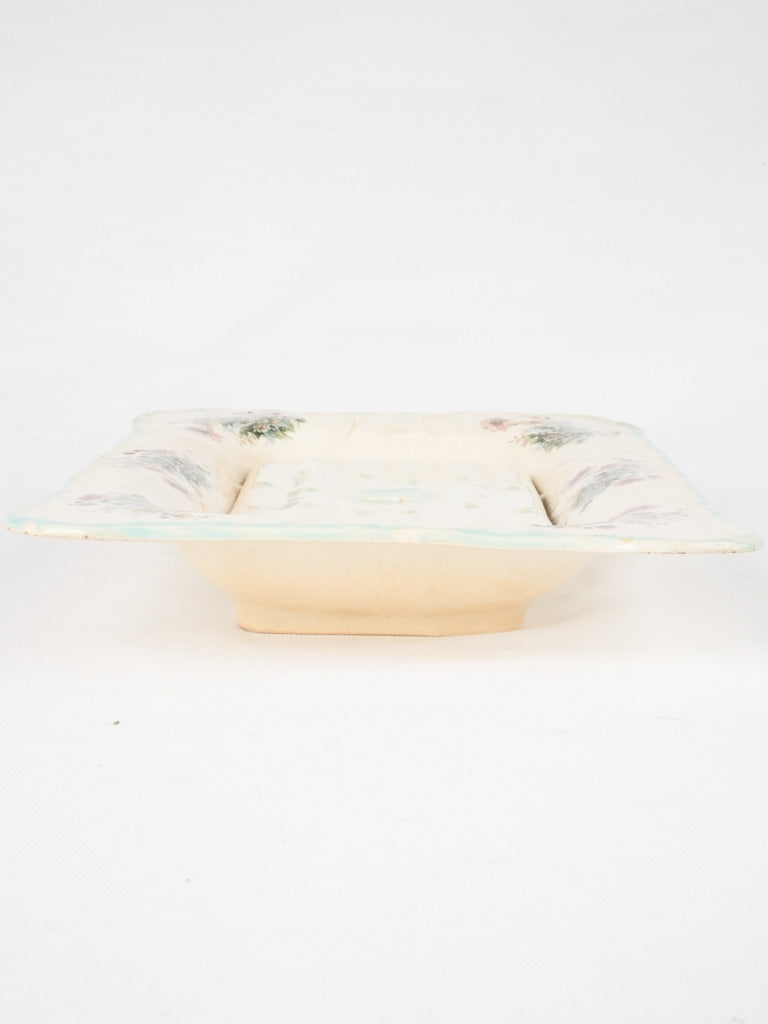 Classic Majolica dish with drainage feature