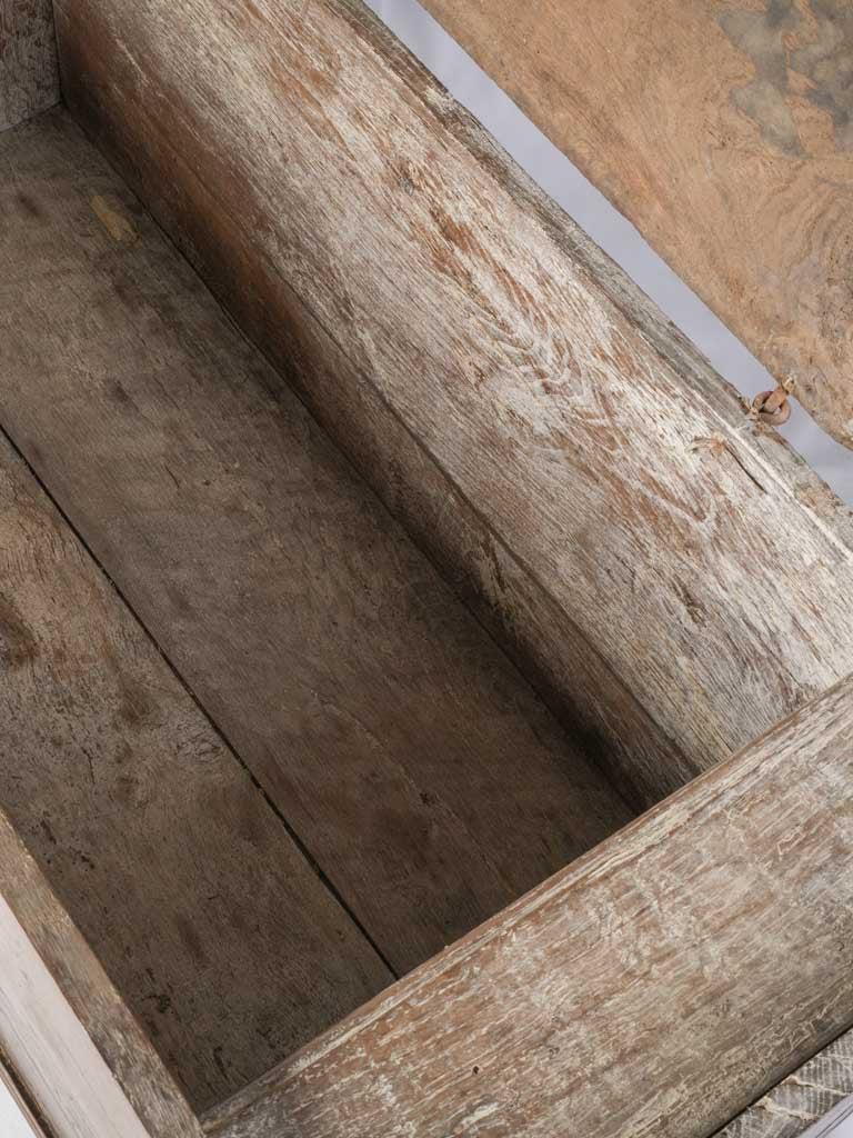 Rich brown patina oak chest