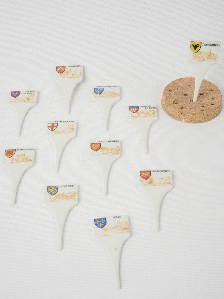 European vintage cheese markers