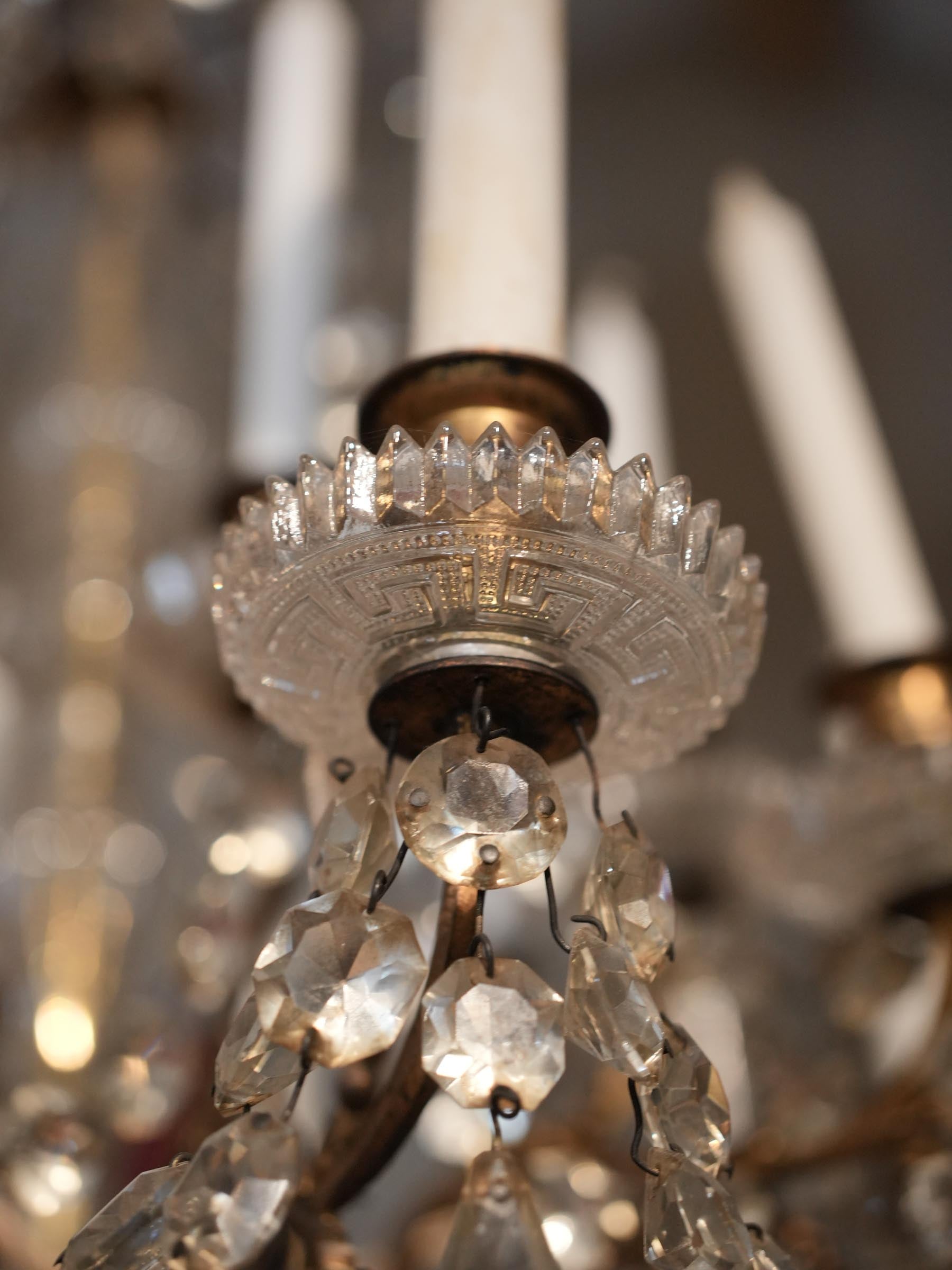 Large 18-Light Gilt-Bronze and Glass French Chandelier, Early 20th Century - 51¼"