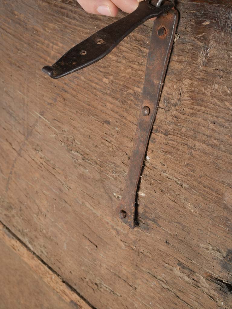 Aged country style oak chest