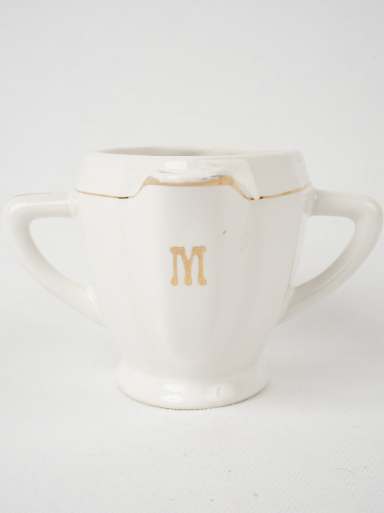 Rare Slovakian white porcelain sauce boat