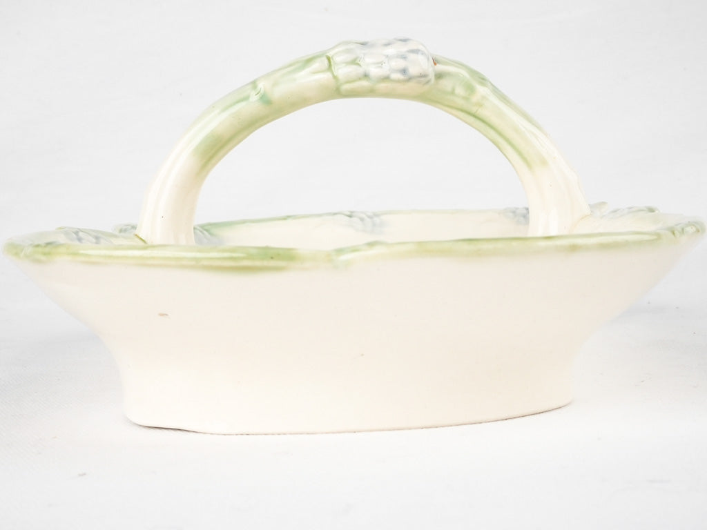 Refined green-handled vintage asparagus platter
