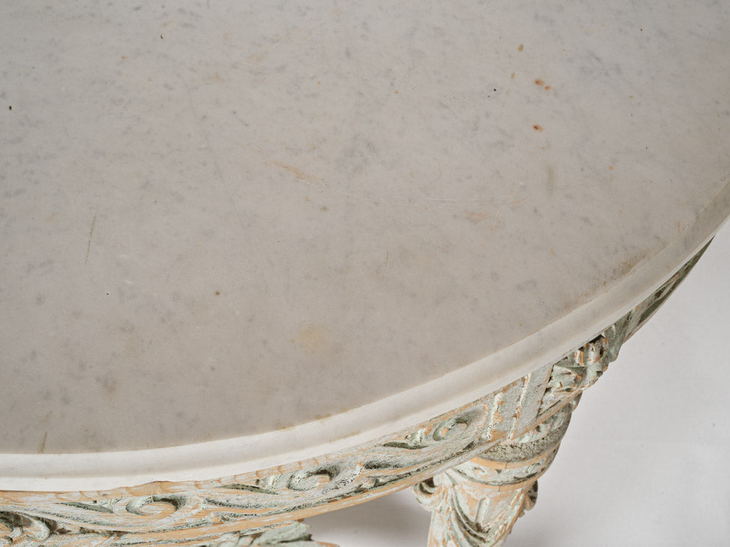 Refined Antique French Marble Console