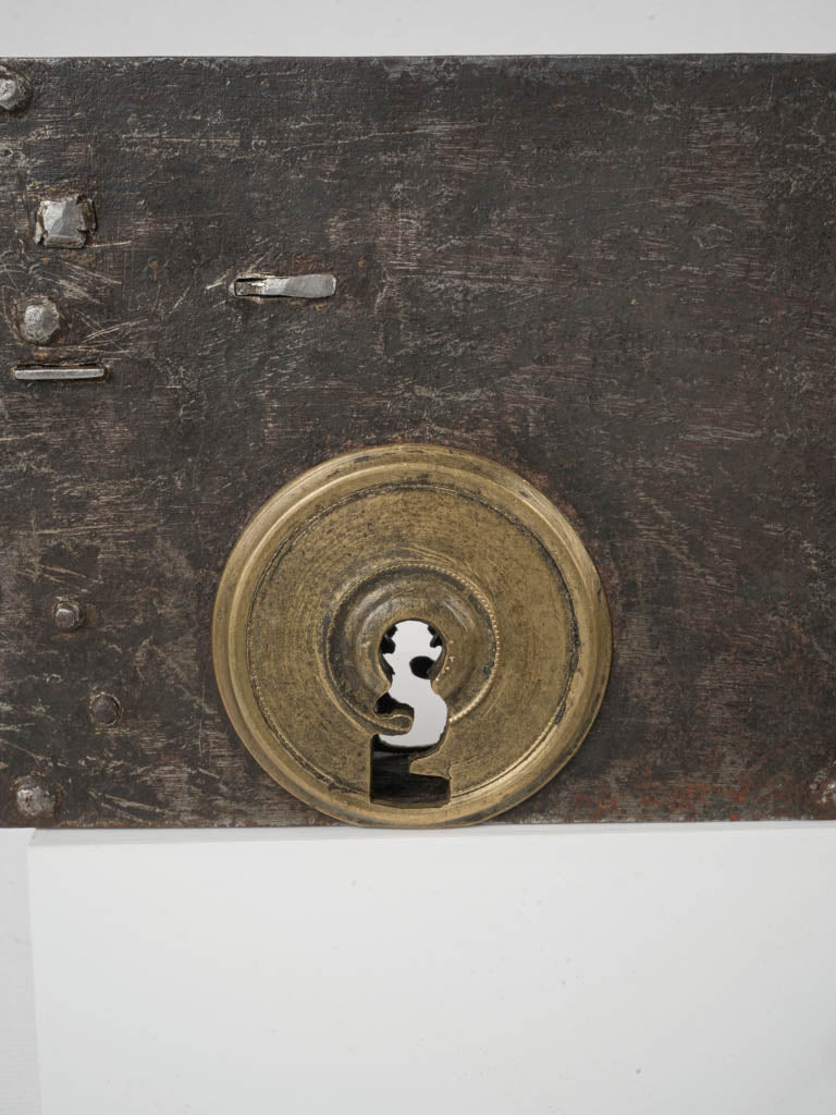 Hand-forged aged patina lock