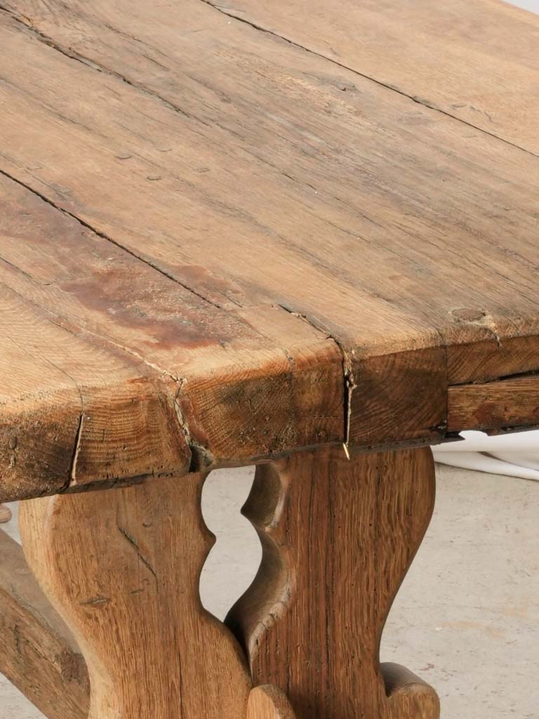 20th Century French Monastery-Style Oak Dining Table - 90½" x 31"