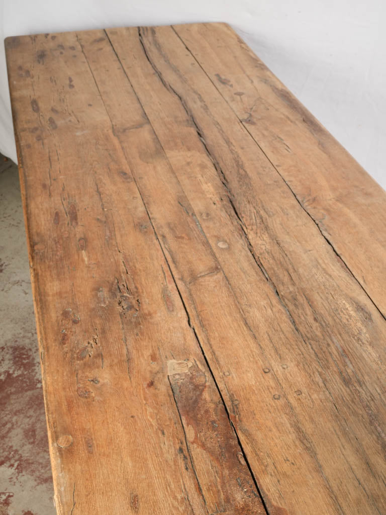 20th Century French Monastery-Style Oak Dining Table - 90½" x 31"