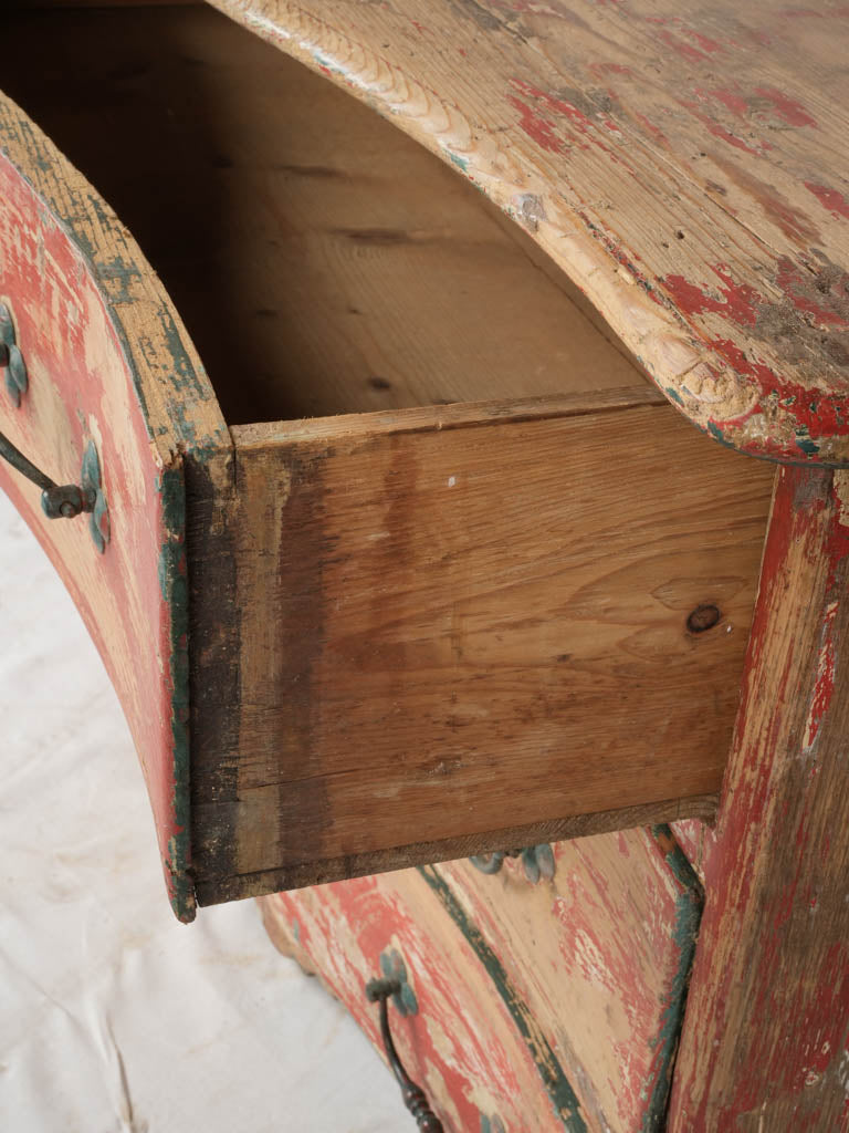 Original painted French marquetry commode