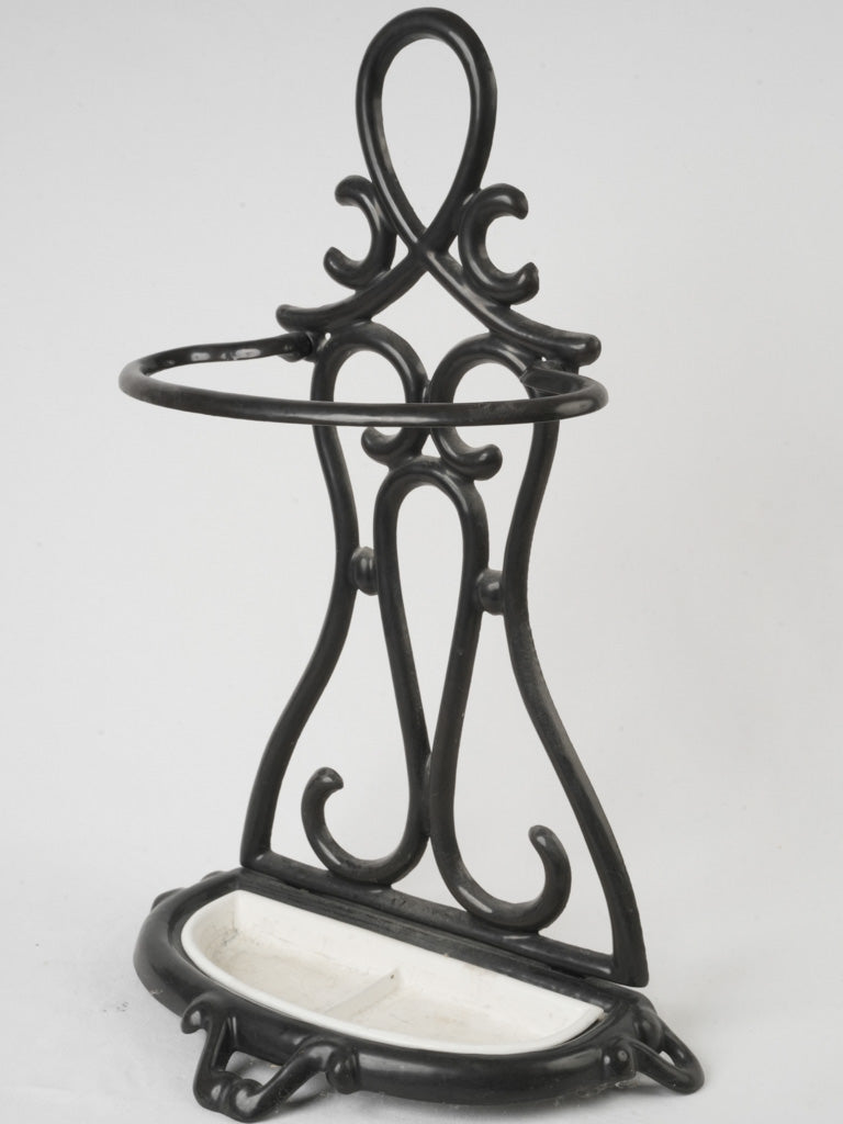 Elegant black cast iron stand