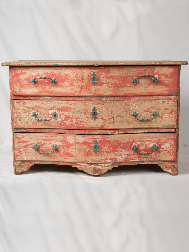 Vintage marquetry style farmhouse commode