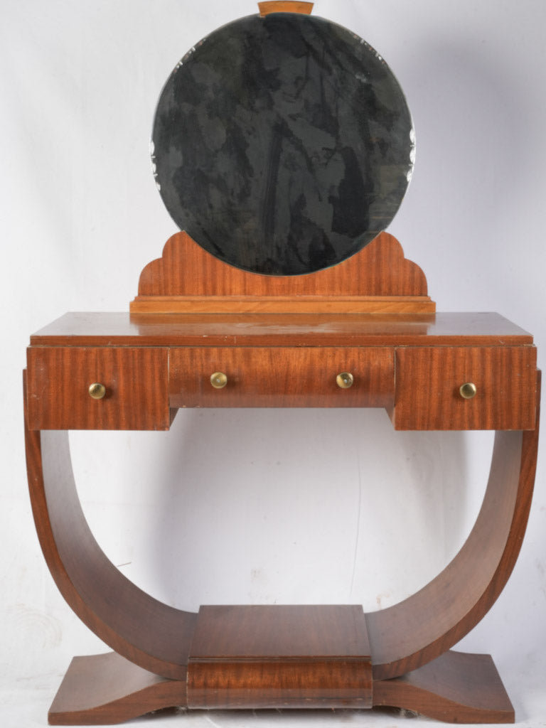 Warm Acajou Finish Art Deco Vanity