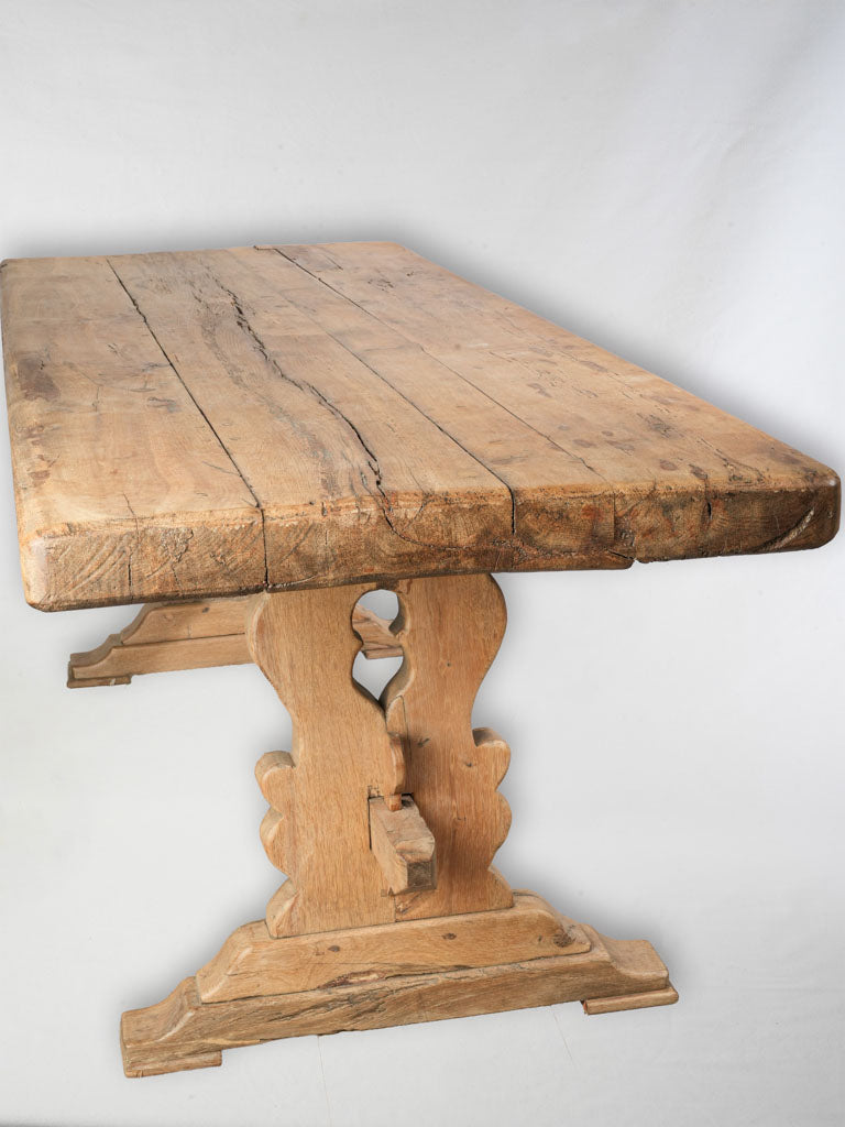 20th Century French Monastery-Style Oak Dining Table - 90½" x 31"